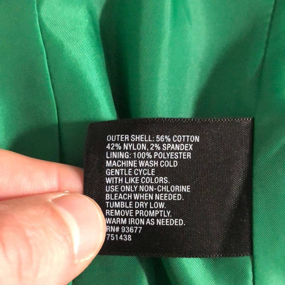 {East 5th} Green Collared Button Front Swing Jacket - Picture 7 of 9